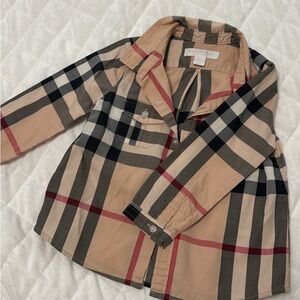 Burberry Beige and Red Checkered Shirt